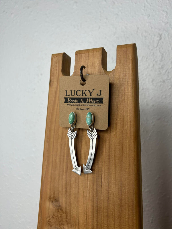 Vivan Earrings-Earrings-LJ Turquoise-Lucky J Boots & More, Women's, Men's, & Kids Western Store Located in Carthage, MO