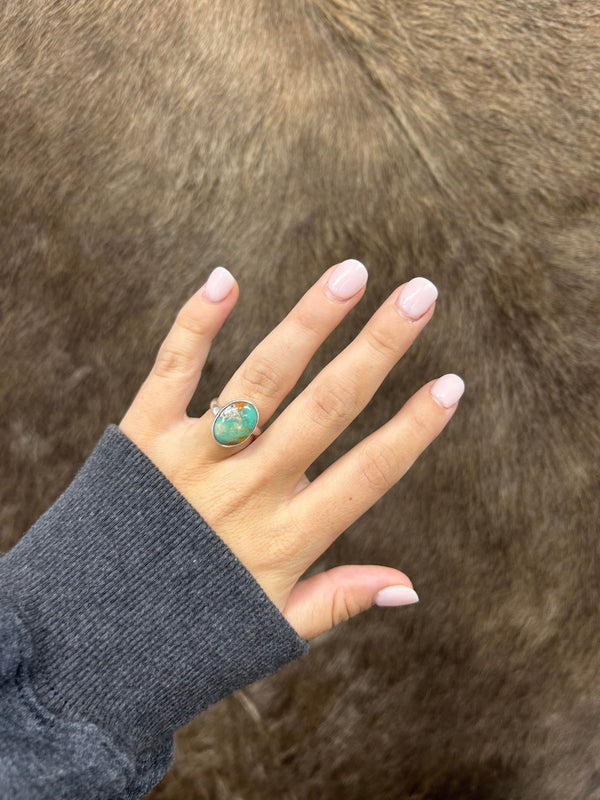 Jersey Ring-Rings-LJ Turquoise-Lucky J Boots & More, Women's, Men's, & Kids Western Store Located in Carthage, MO