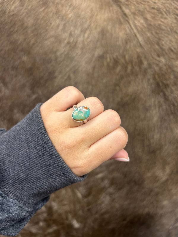 Jersey Ring-Rings-LJ Turquoise-Lucky J Boots & More, Women's, Men's, & Kids Western Store Located in Carthage, MO