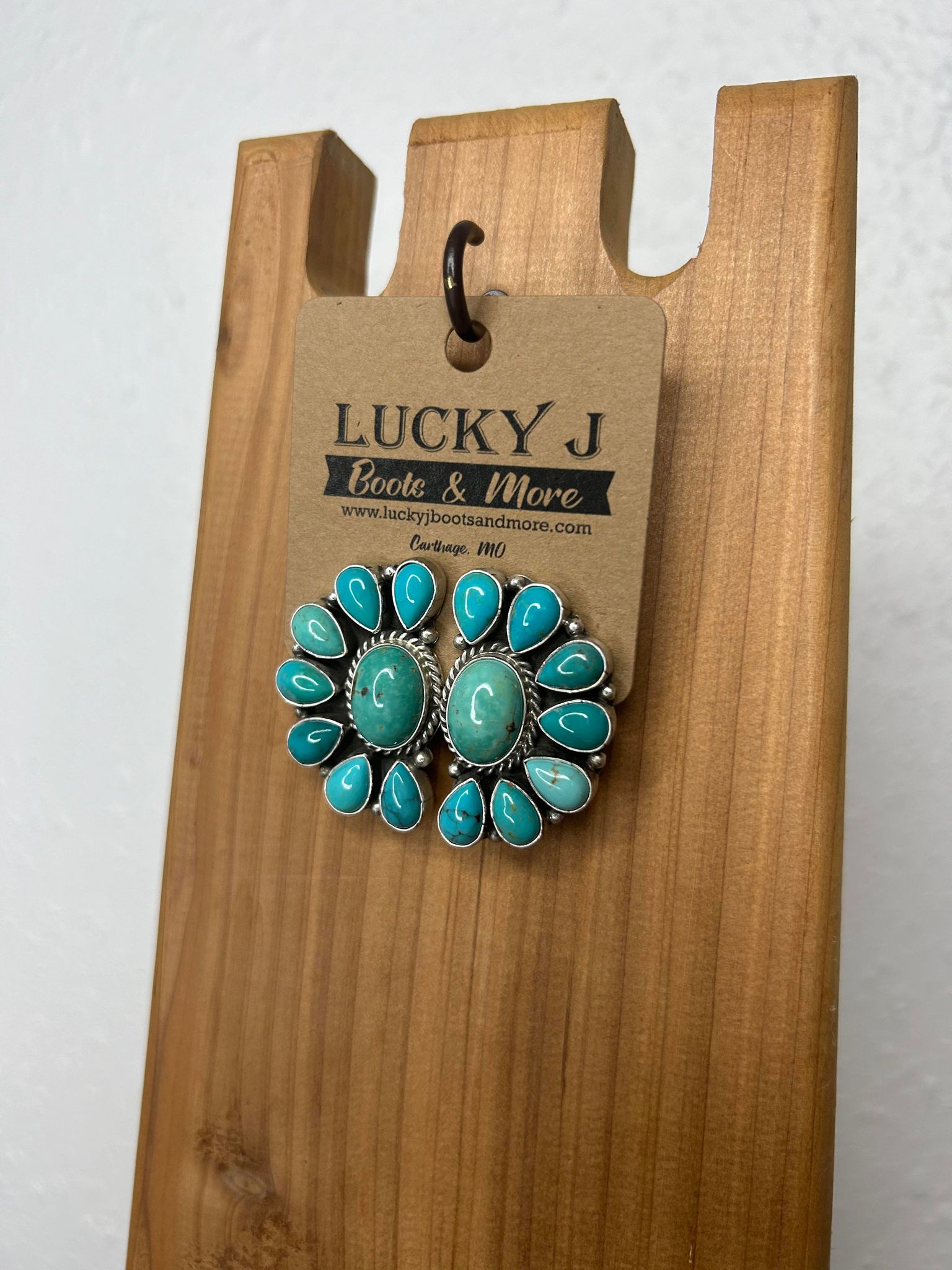 Allison Earrings-Earrings-LJ Turquoise-Lucky J Boots & More, Women's, Men's, & Kids Western Store Located in Carthage, MO