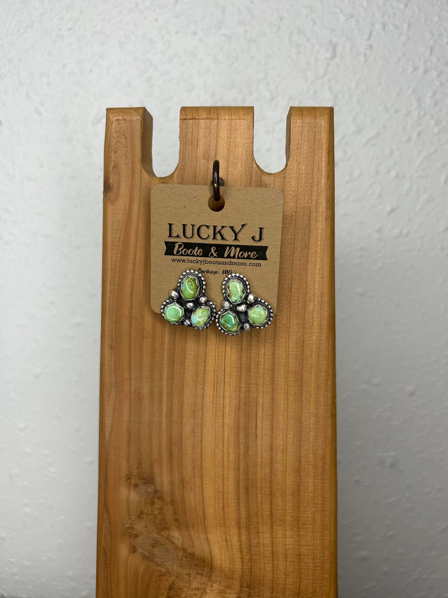 Rose Earrings-Earrings-LJ Turquoise-Lucky J Boots & More, Women's, Men's, & Kids Western Store Located in Carthage, MO