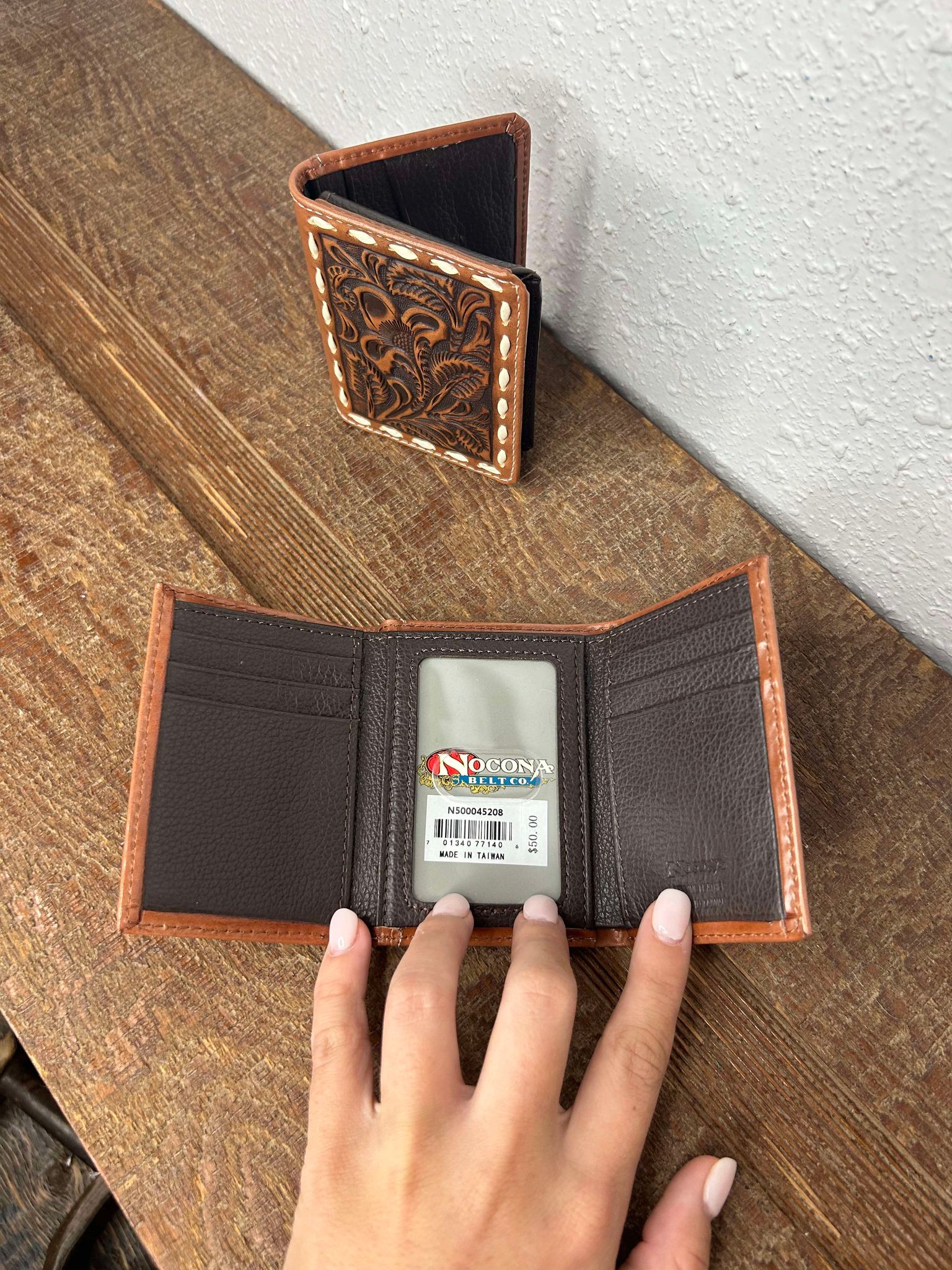 Nocona Tooled & Buck Stitch Wallets-Wallets-M & F Western Products-Lucky J Boots & More, Women's, Men's, & Kids Western Store Located in Carthage, MO