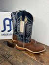 Men's Anderson Bean Kango Tobacco Smooth Quill/ Regal Blue Kidskin-Men's Boots-Anderson Bean-Lucky J Boots & More, Women's, Men's, & Kids Western Store Located in Carthage, MO