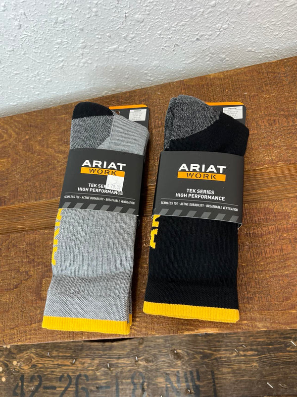 Ariat Work TEK Series High Performance Socks 2777-Socks-Nester Hosiery, LLC-Lucky J Boots & More, Women's, Men's, & Kids Western Store Located in Carthage, MO