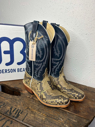 Men's Anderson Bean Natural Matte Giant Python Boots-Men's Boots-Anderson Bean-Lucky J Boots & More, Women's, Men's, & Kids Western Store Located in Carthage, MO