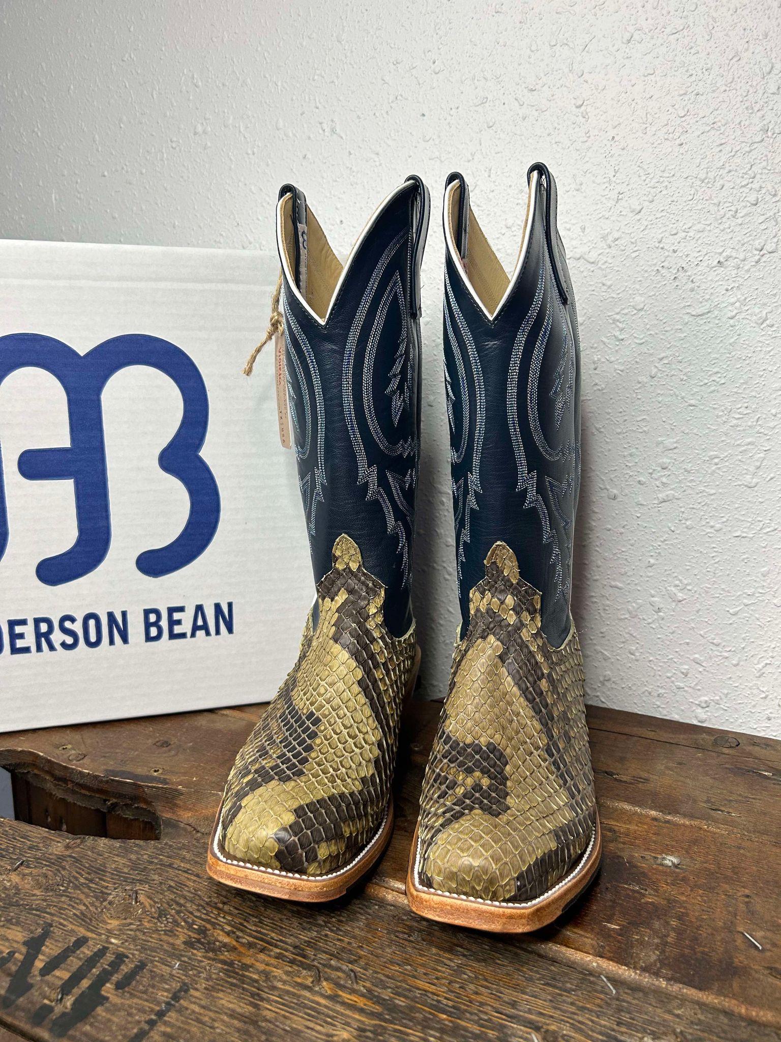 Women's Anderson Bean Natural Matte Giant Python Boot