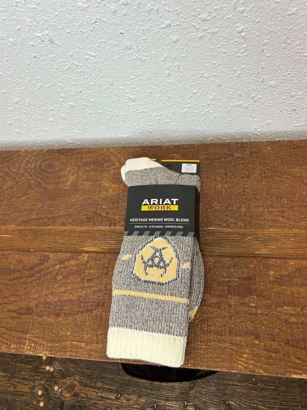 Ariat Work Wool Blend Socks 4188-Socks-Nester Hosiery, LLC-Lucky J Boots & More, Women's, Men's, & Kids Western Store Located in Carthage, MO