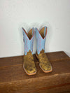 Women's Macie Bean Honey Fish & Baby Blue Suede-Women's Boots-Macie Bean-Lucky J Boots & More, Women's, Men's, & Kids Western Store Located in Carthage, MO