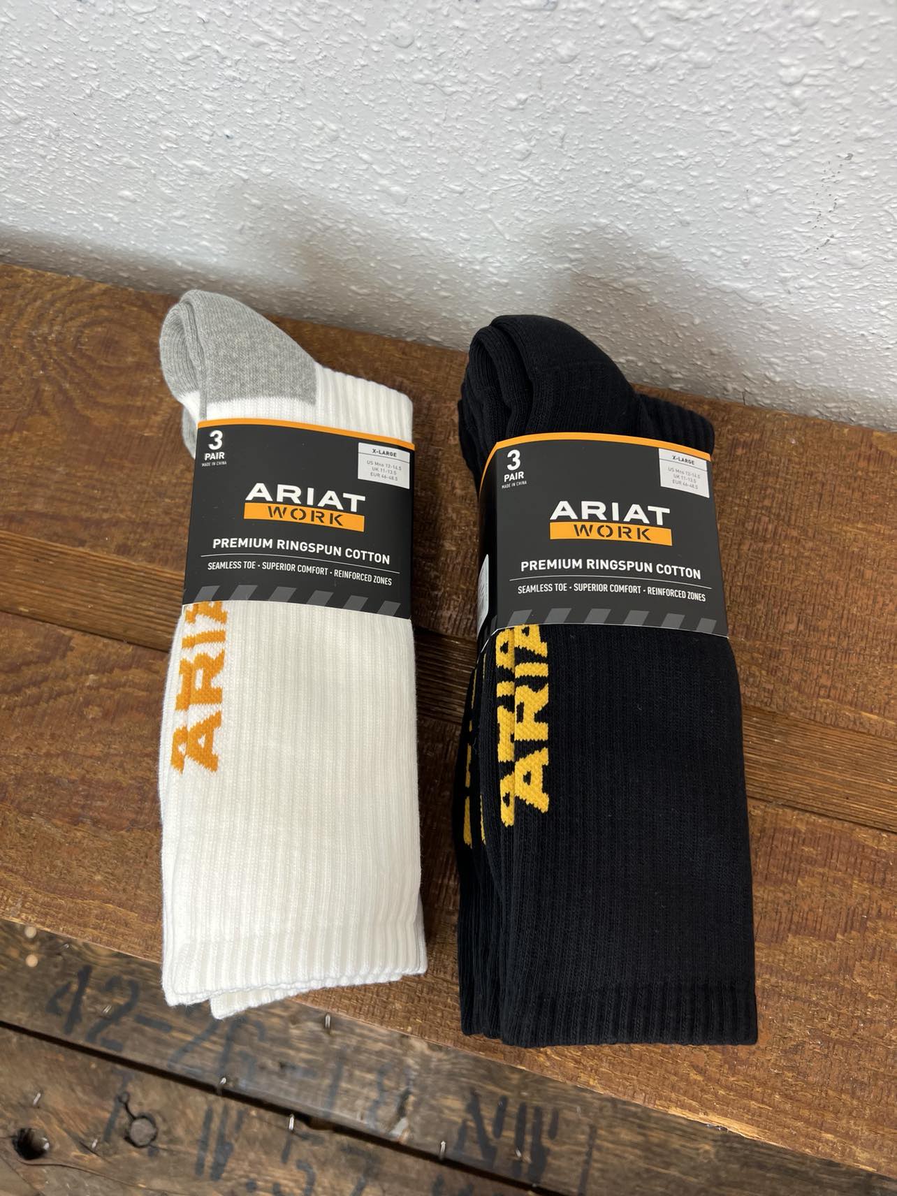 Ariat Work Premium Ring Spun Cotton Socks 2239-Nester Hosiery, LLC-Lucky J Boots & More, Women's, Men's, & Kids Western Store Located in Carthage, MO