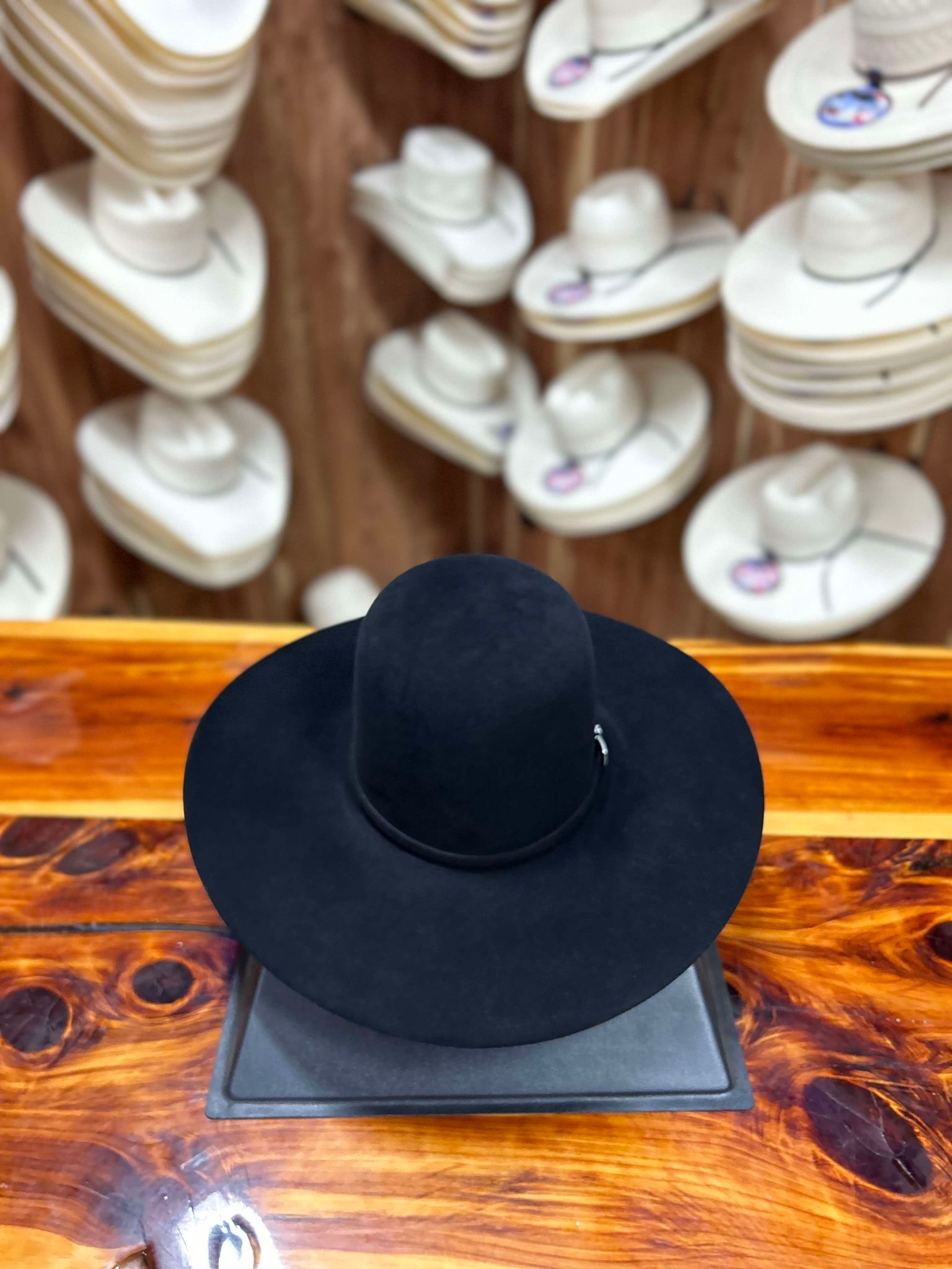 Rodeo King 100X Black Felt Hat-Felt Cowboy Hats-Rodeo King-Lucky J Boots & More, Women's, Men's, & Kids Western Store Located in Carthage, MO