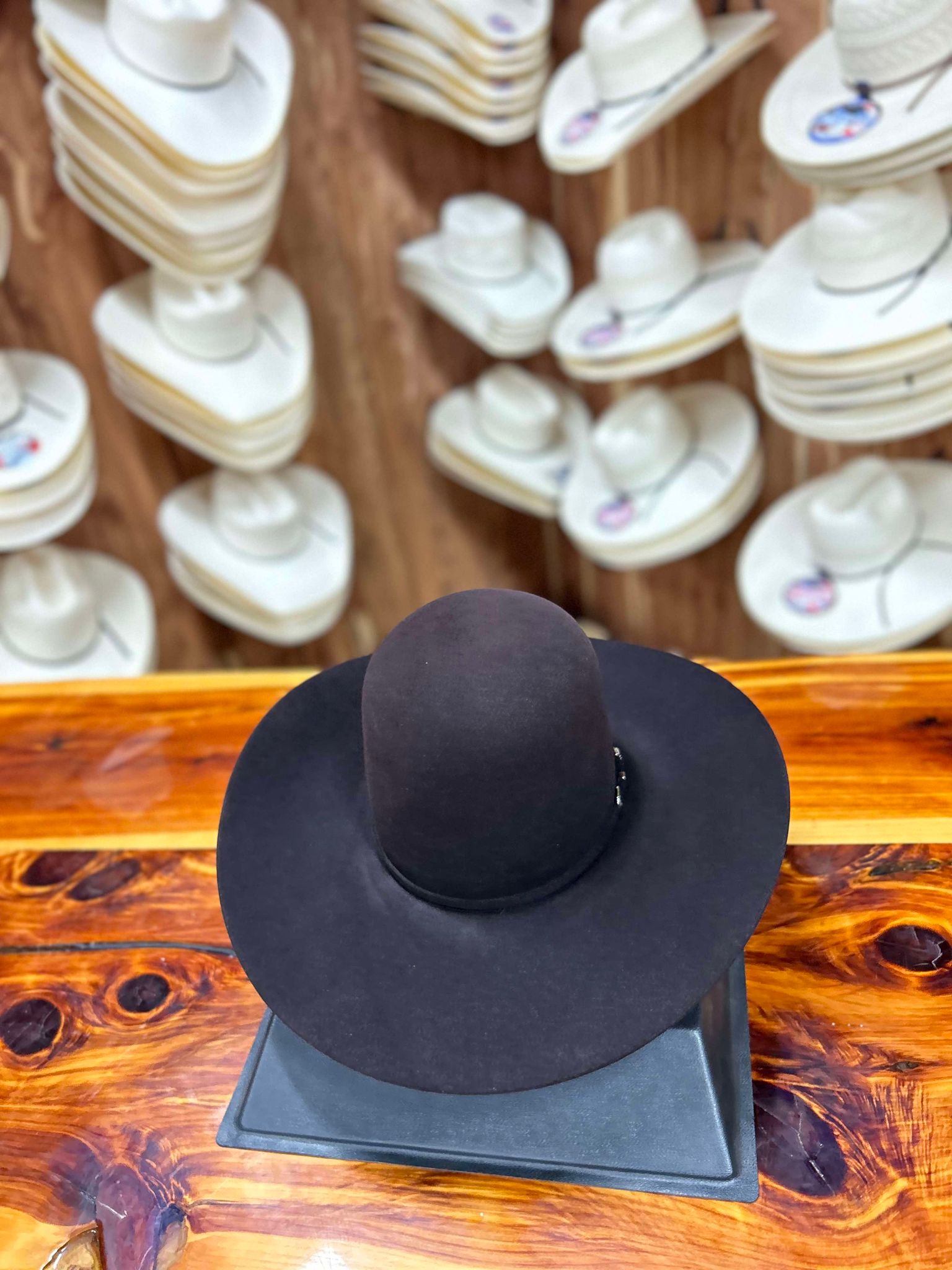 Rodeo King 10X Black Cherry Felt Hat-Felt Cowboy Hats-Rodeo King-Lucky J Boots & More, Women's, Men's, & Kids Western Store Located in Carthage, MO