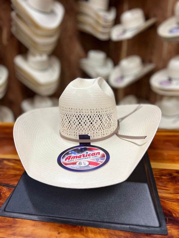 American JC4200 S-117 Straw Hat 4.5" Brim JBZ-Straw Cowboy Hats-American Hat Co.-Lucky J Boots & More, Women's, Men's, & Kids Western Store Located in Carthage, MO