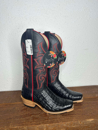 Women's Macie Bean Black Caiman Boot-Women's Boots-Macie Bean-Lucky J Boots & More, Women's, Men's, & Kids Western Store Located in Carthage, MO