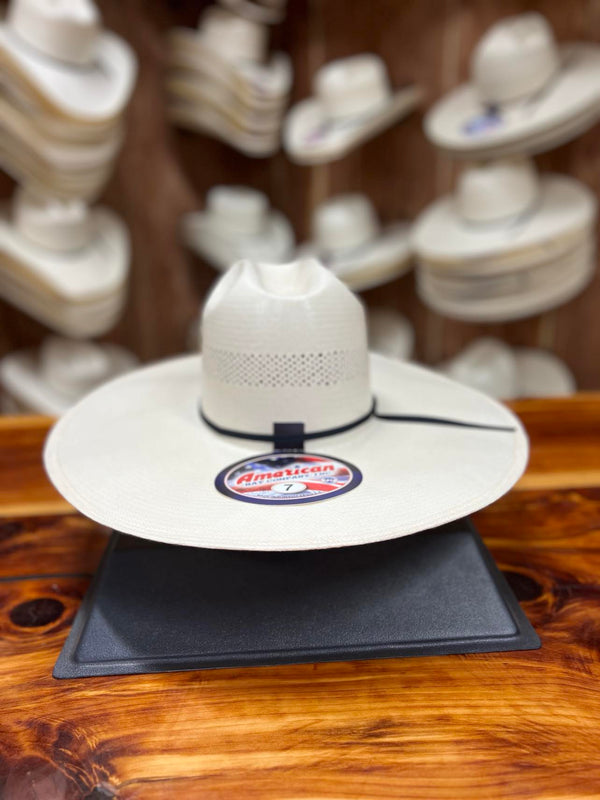 American 7104 S-117 Straw Hat 5" Brim FZ-Straw Cowboy Hats-American Hat Co.-Lucky J Boots & More, Women's, Men's, & Kids Western Store Located in Carthage, MO