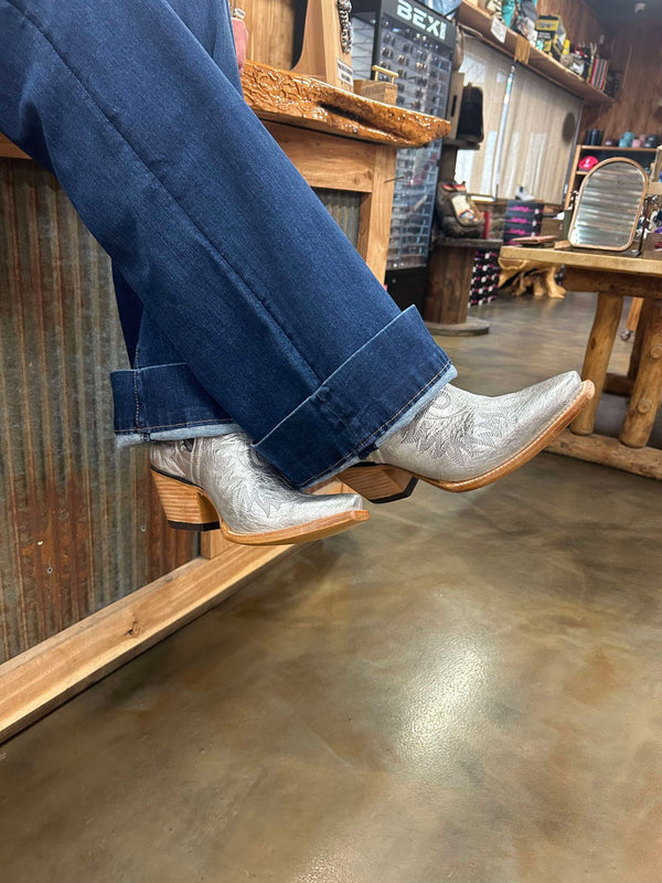 Women's Ariat Silver Shine Dixon Bootie-Women's Booties-Ariat-Lucky J Boots & More, Women's, Men's, & Kids Western Store Located in Carthage, MO