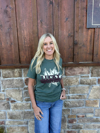 LJ Specialty T-Shirts-Short Sleeves-Embassy-Lucky J Boots & More, Women's, Men's, & Kids Western Store Located in Carthage, MO