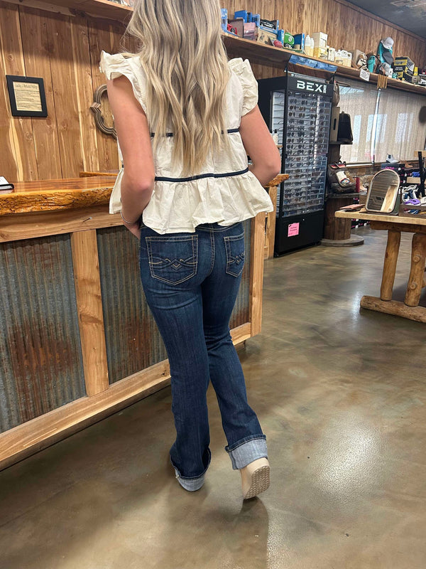 Women's Ariat Perfect Rise Desiree Bootcut Jeans-Women's Denim-Ariat-Lucky J Boots & More, Women's, Men's, & Kids Western Store Located in Carthage, MO