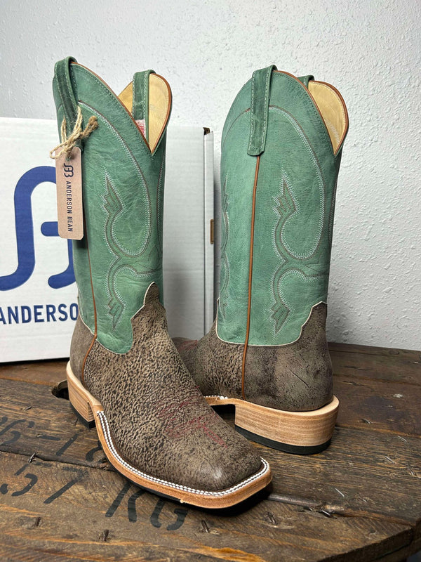 Men's Anderson Bean Rust Safari Giraffe & Jade Mad Dog Boots-Men's Boots-Anderson Bean-Lucky J Boots & More, Women's, Men's, & Kids Western Store Located in Carthage, MO