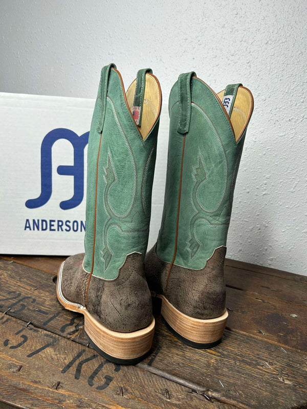 Men's Anderson Bean Rust Safari Giraffe & Jade Mad Dog Boots-Men's Boots-Anderson Bean-Lucky J Boots & More, Women's, Men's, & Kids Western Store Located in Carthage, MO