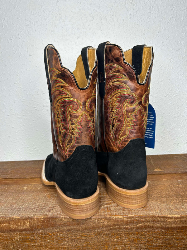 Men's R. Watson Black Roughout & Desert Meil Cowhide Boots-Men's Boots-R. Watson-Lucky J Boots & More, Women's, Men's, & Kids Western Store Located in Carthage, MO