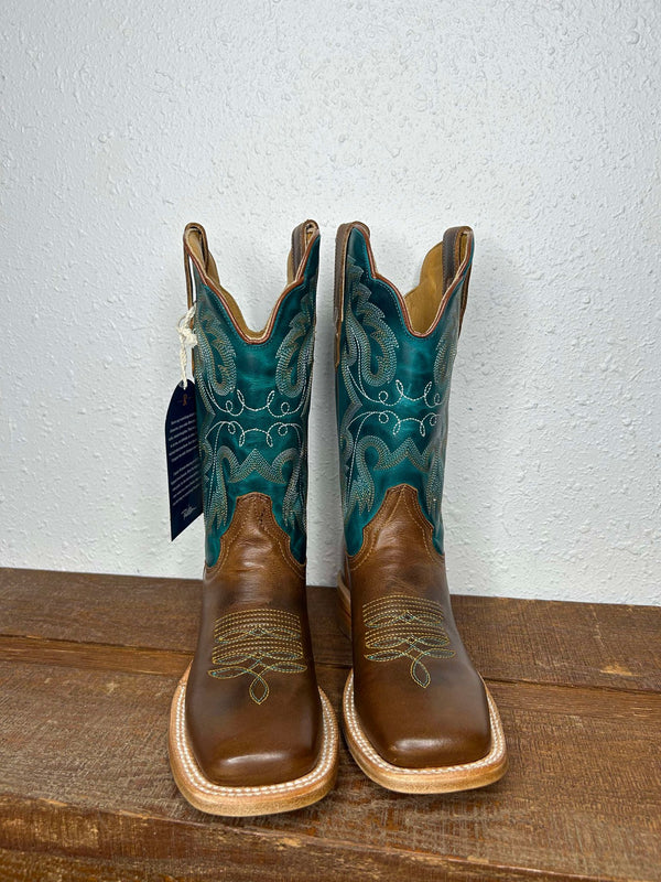 Women's R. Watson Azure Cowhide & Honey Cowhide Boots-Women's Boots-R. Watson-Lucky J Boots & More, Women's, Men's, & Kids Western Store Located in Carthage, MO