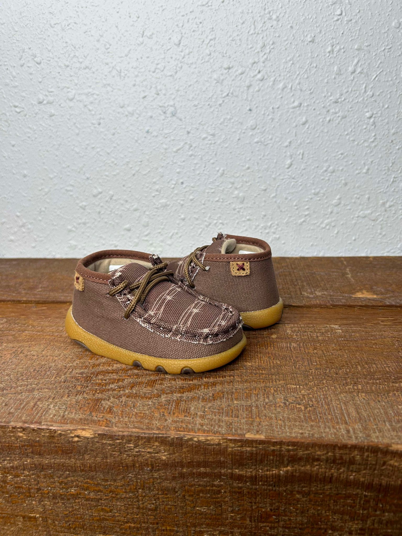 Kids Twisted X Dark Brown & White Chukka Driving Moc-Kids Shoes-Twisted X Boots-Lucky J Boots & More, Women's, Men's, & Kids Western Store Located in Carthage, MO