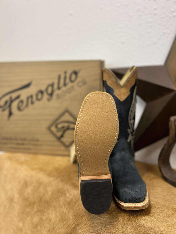 Women's Fenoglio Navy Roughout w/ Lavish Navy Boots-Women's Boots-Fenoglio Boots-Lucky J Boots & More, Women's, Men's, & Kids Western Store Located in Carthage, MO