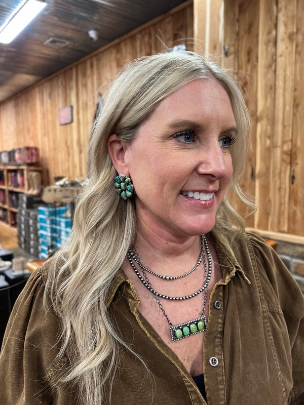 Julia Earrings-Earrings-LJ Turquoise-Lucky J Boots & More, Women's, Men's, & Kids Western Store Located in Carthage, MO