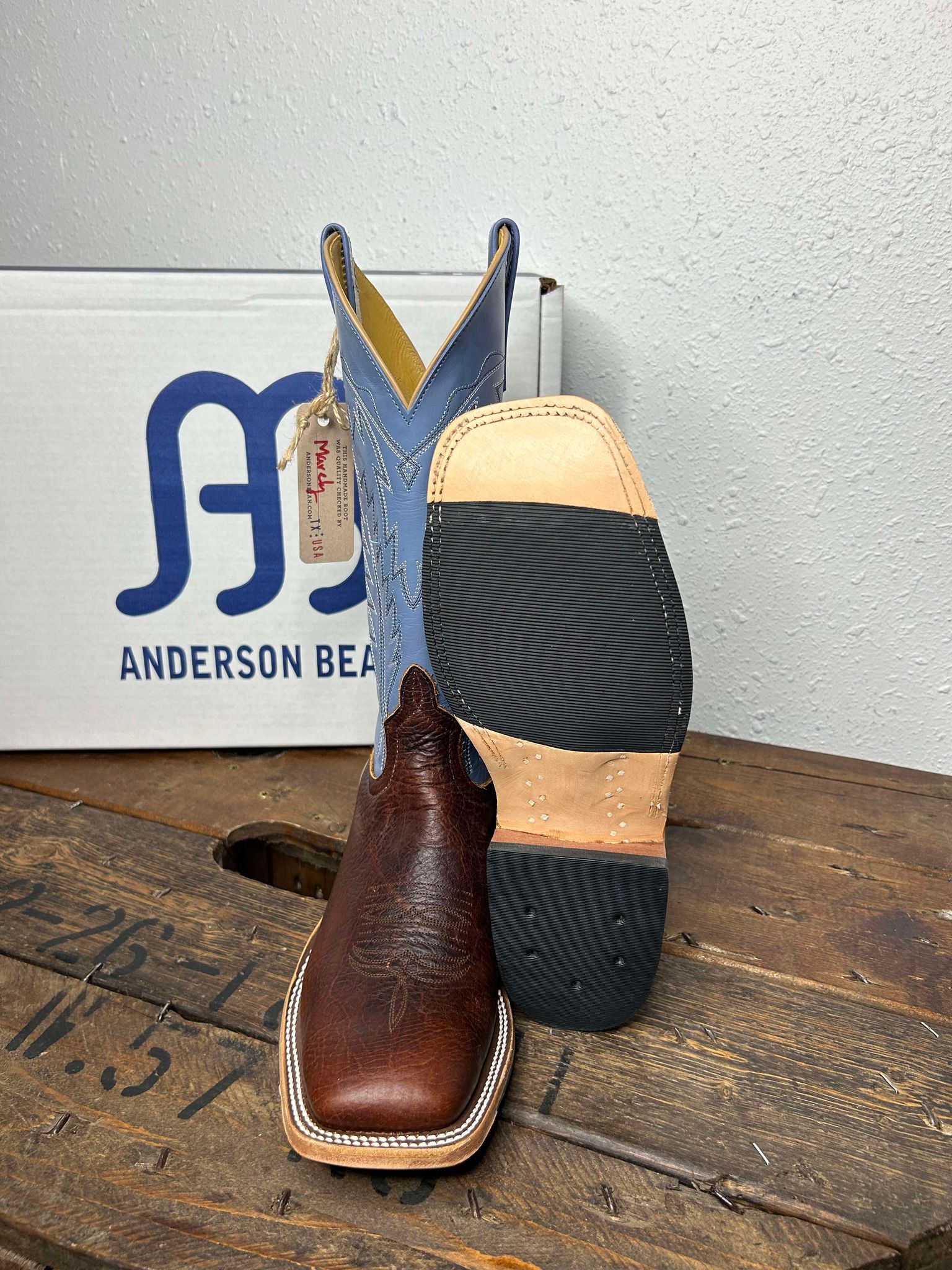 Men's Anderson Bean Mike Tyson Bison & Bellflower Kidskin Boots-Men's Boots-Anderson Bean-Lucky J Boots & More, Women's, Men's, & Kids Western Store Located in Carthage, MO
