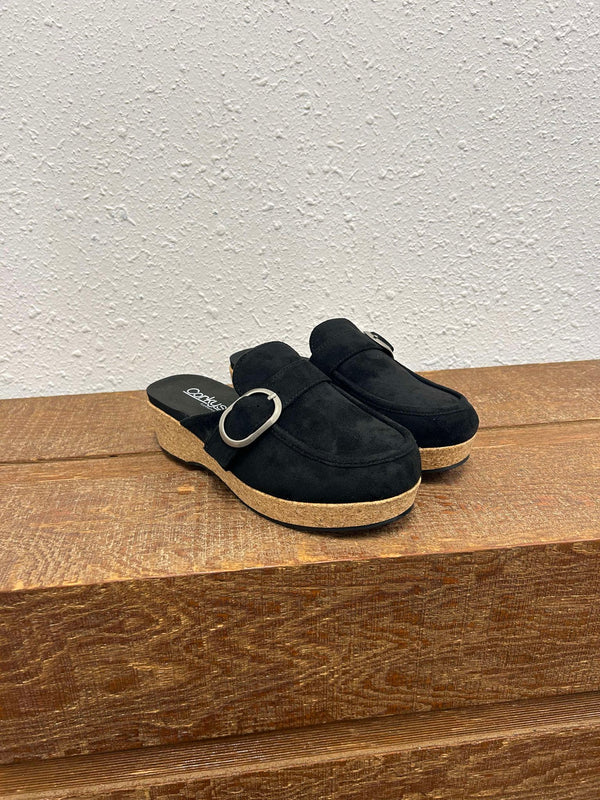 Corky's All Get Out in Black Suede Shoes-Women's Casual Shoes-Corkys Footwear-Lucky J Boots & More, Women's, Men's, & Kids Western Store Located in Carthage, MO