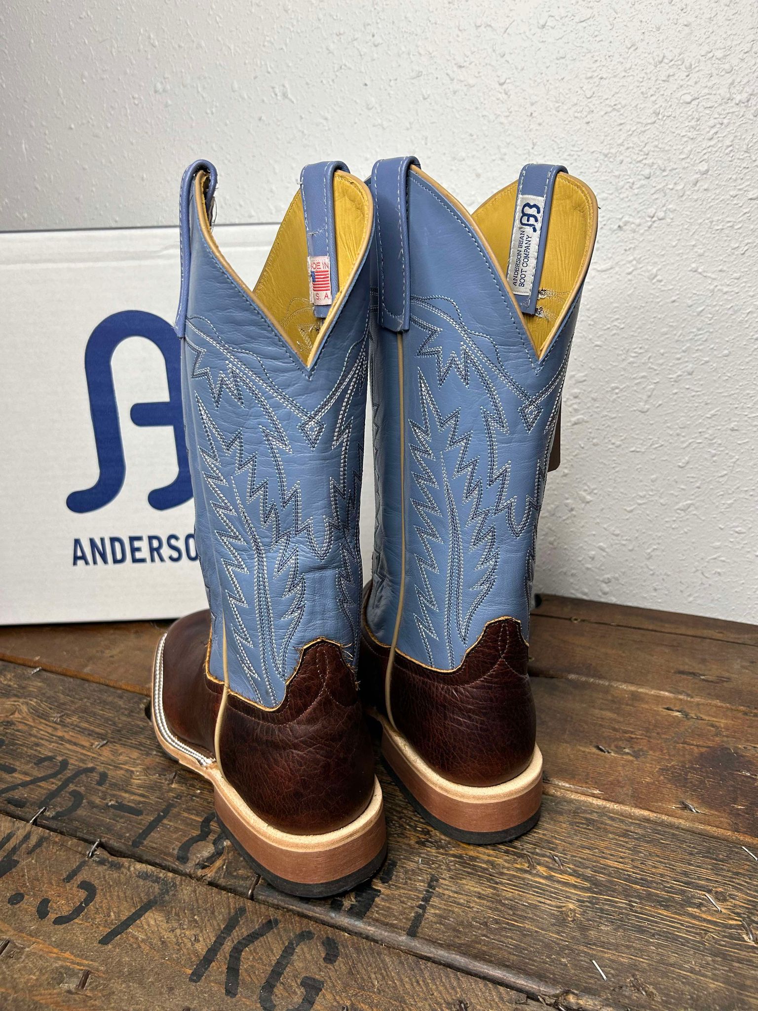 Men's Anderson Bean Mike Tyson Bison & Bellflower Kidskin Boots-Men's Boots-Anderson Bean-Lucky J Boots & More, Women's, Men's, & Kids Western Store Located in Carthage, MO