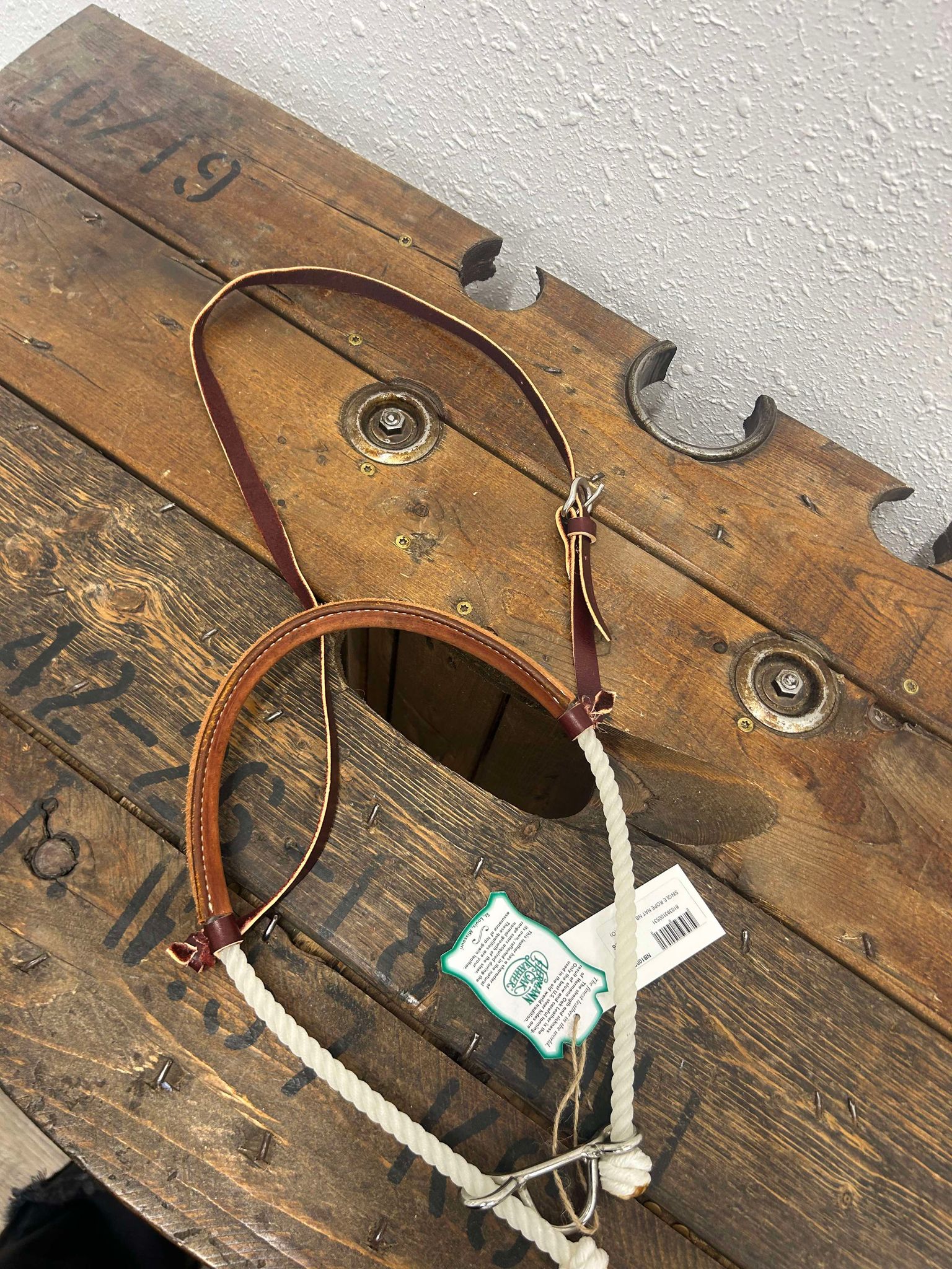 NB100RORS - Single Rope Noseband with Runnin S Border Tooling-Tie Down-Equibrand-Lucky J Boots & More, Women's, Men's, & Kids Western Store Located in Carthage, MO