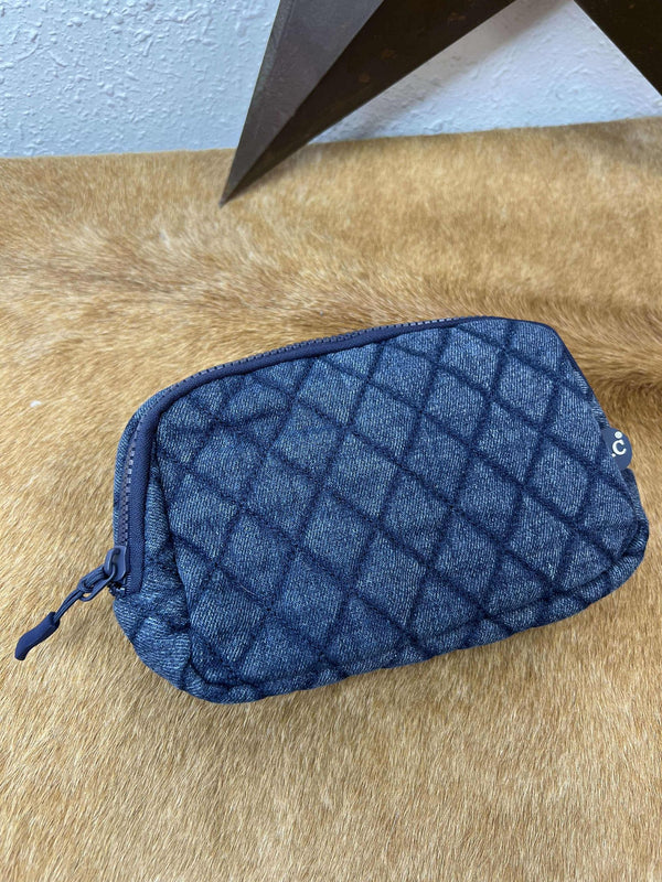 C.C Denim Quilted Belt Bag-Belt Bags-C.C Beanies-Lucky J Boots & More, Women's, Men's, & Kids Western Store Located in Carthage, MO