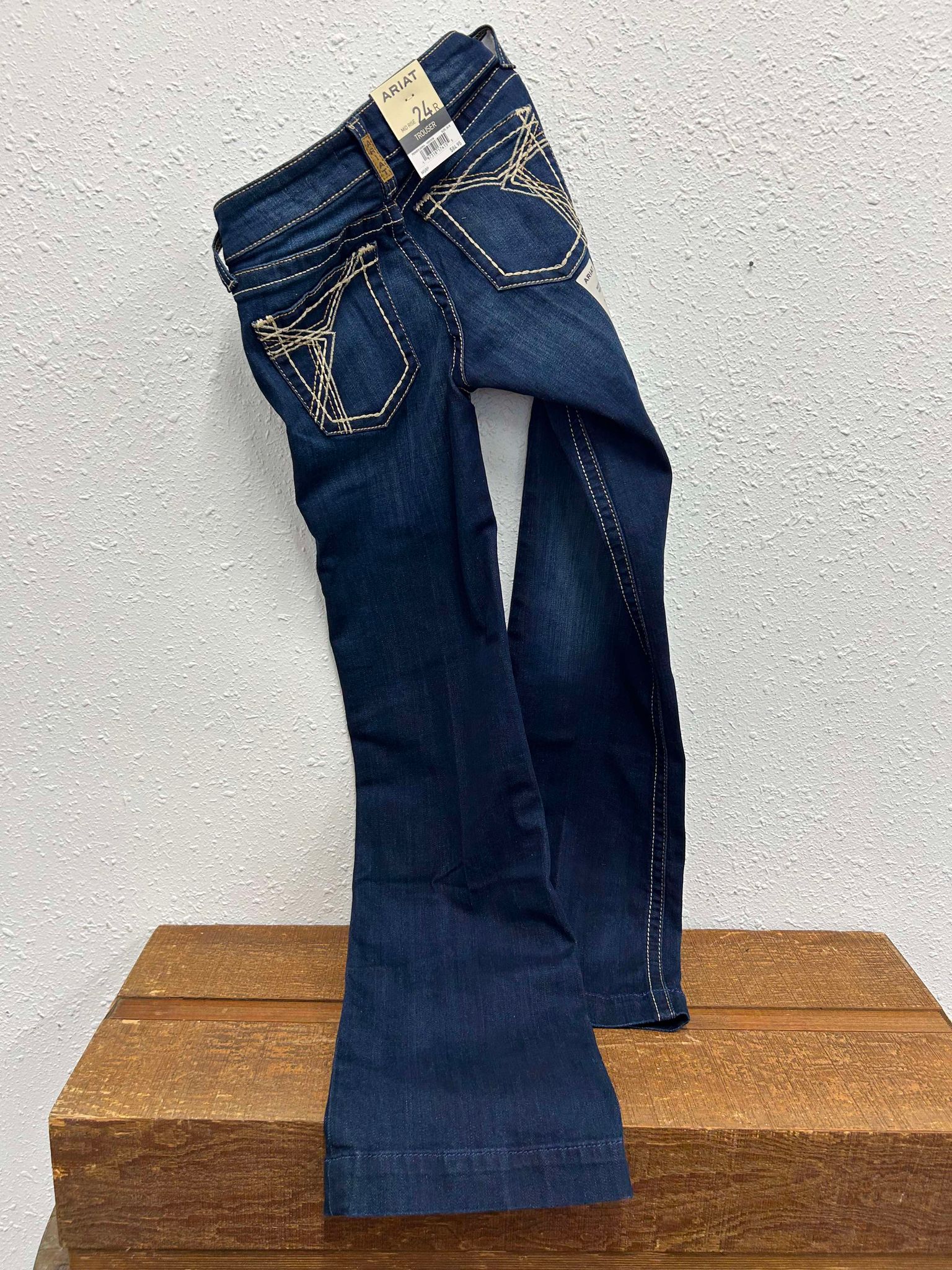 Women's Ariat Lizzie Mid Rise Trouser Jeans-Women's Denim-Ariat-Lucky J Boots & More, Women's, Men's, & Kids Western Store Located in Carthage, MO