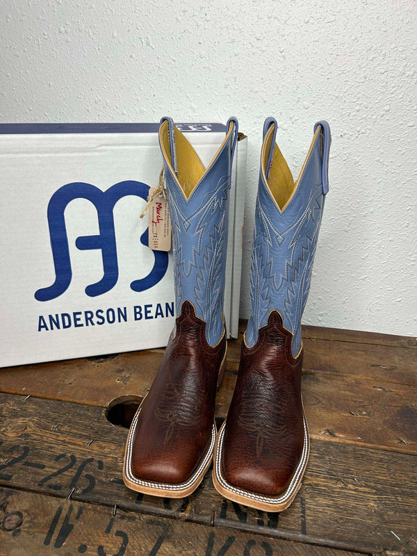 Men's Anderson Bean Mike Tyson Bison & Bellflower Kidskin Boots-Men's Boots-Anderson Bean-Lucky J Boots & More, Women's, Men's, & Kids Western Store Located in Carthage, MO