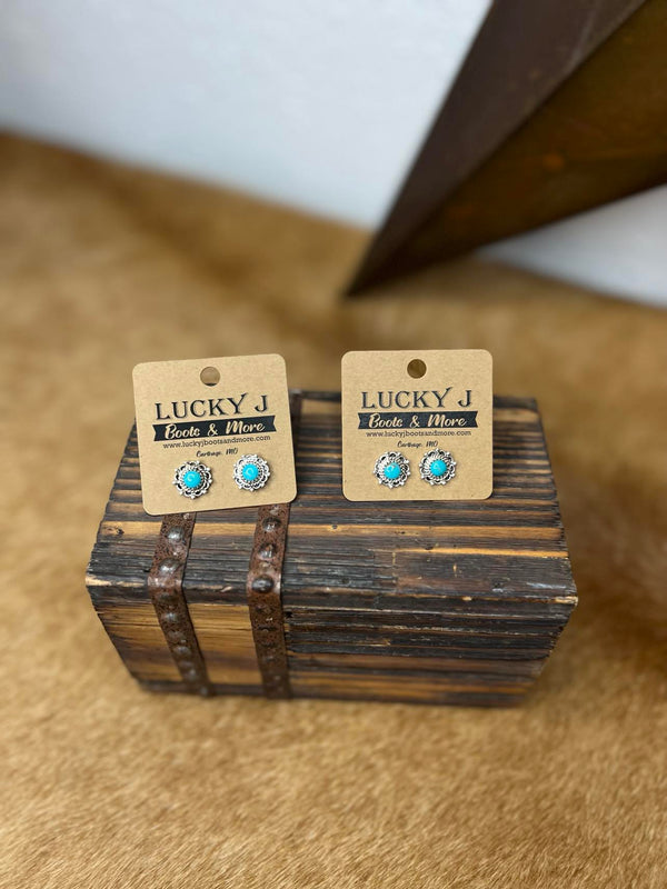 Lorain Earrings-Earrings-LJ Turquoise-Lucky J Boots & More, Women's, Men's, & Kids Western Store Located in Carthage, MO