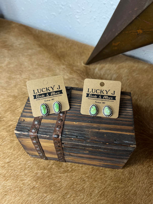 Hallie Earrings-Earrings-LJ Turquoise-Lucky J Boots & More, Women's, Men's, & Kids Western Store Located in Carthage, MO