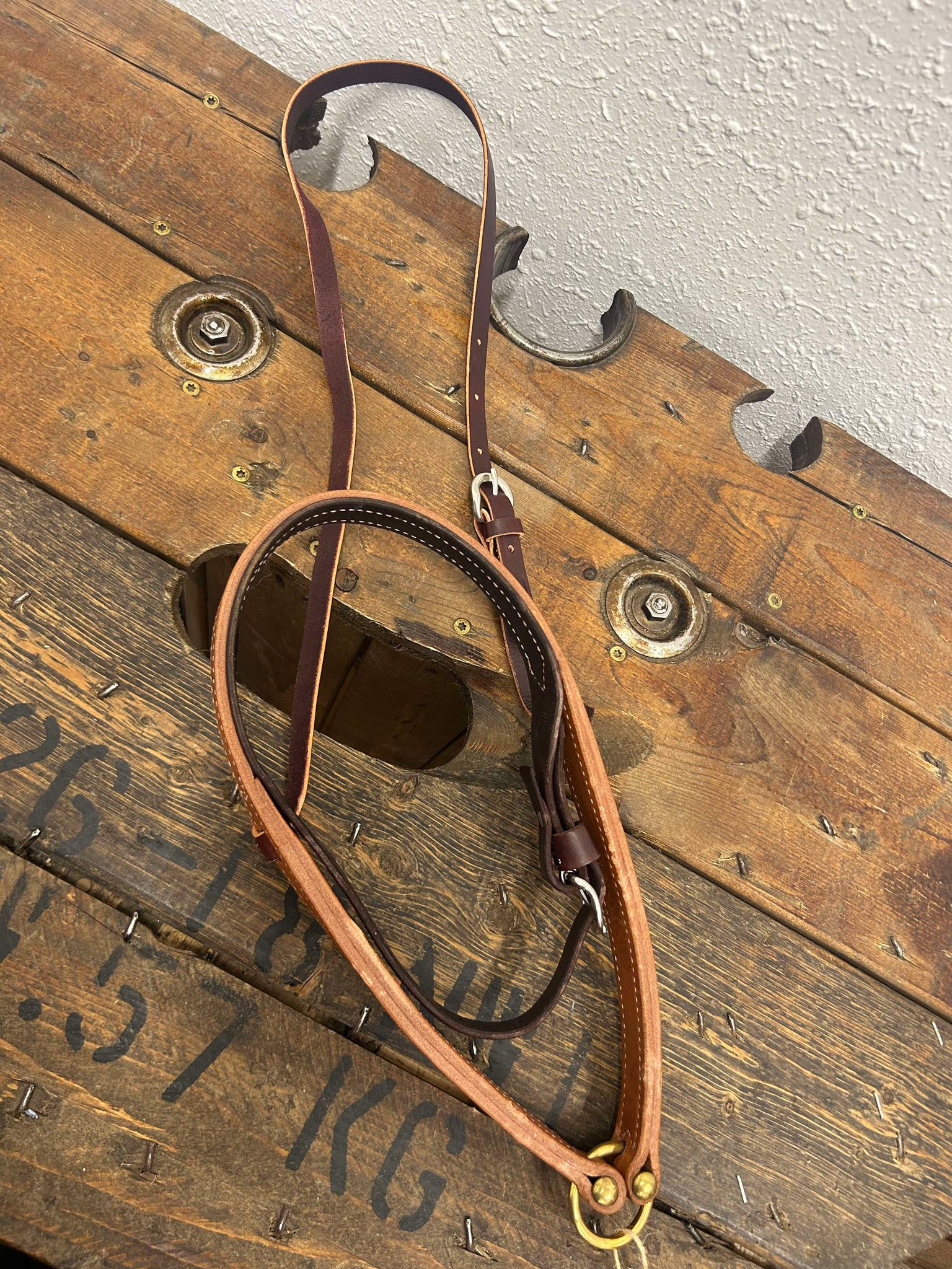 NB100HCAV - Stitched Harness Noseband with Cavesson-Tie Down-Equibrand-Lucky J Boots & More, Women's, Men's, & Kids Western Store Located in Carthage, MO