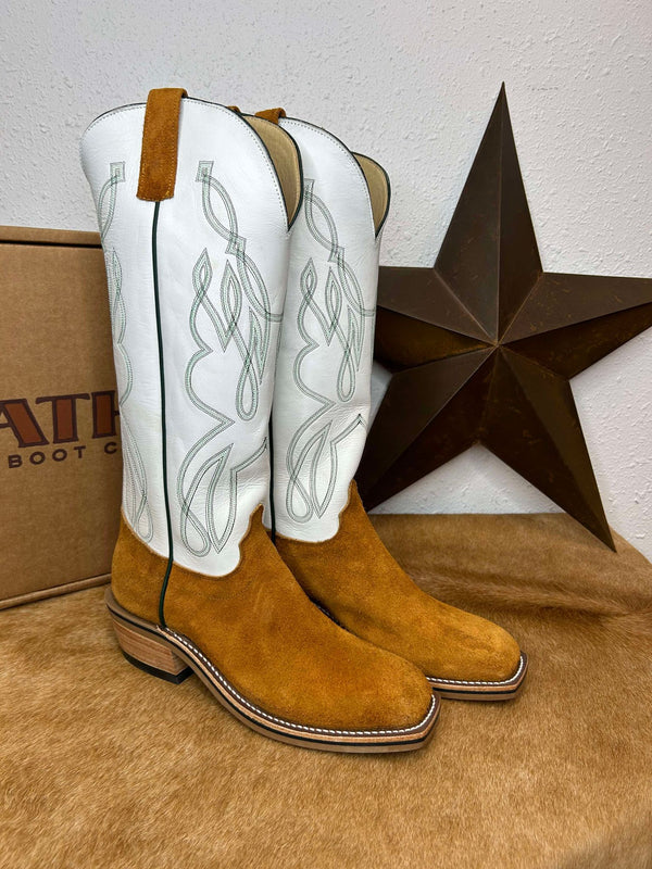 Men's Olathe Rust Mesquite Crazyhorse & White Glove Boots-Men's Boots-Olathe-Lucky J Boots & More, Women's, Men's, & Kids Western Store Located in Carthage, MO