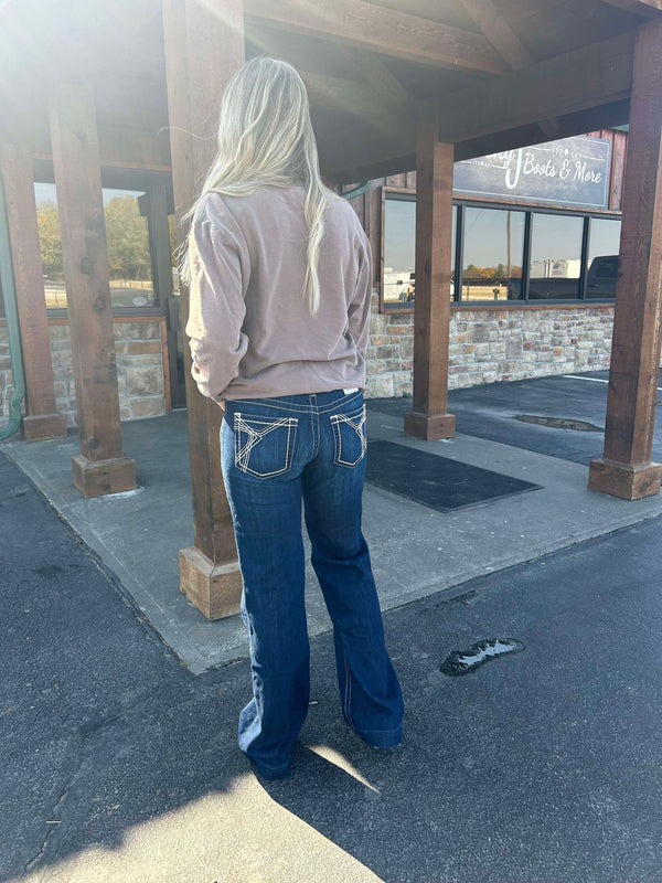 Women's Ariat Lizzie Mid Rise Trouser Jeans-Women's Denim-Ariat-Lucky J Boots & More, Women's, Men's, & Kids Western Store Located in Carthage, MO