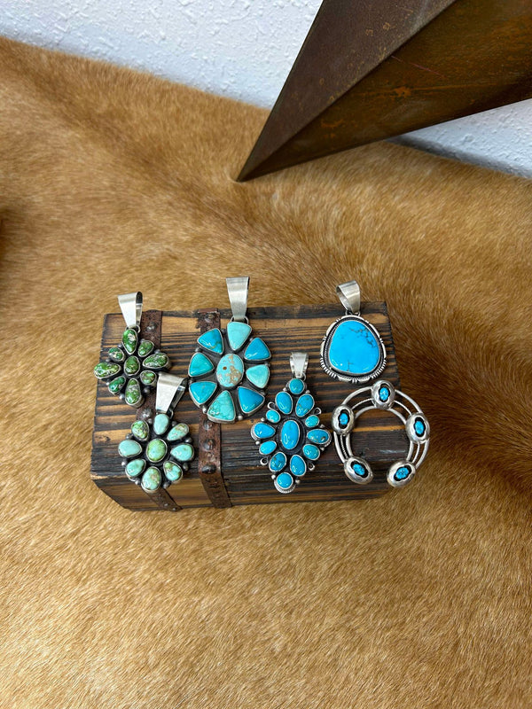 Turquoise Pendants-Pendants-LJ Turquoise-Lucky J Boots & More, Women's, Men's, & Kids Western Store Located in Carthage, MO