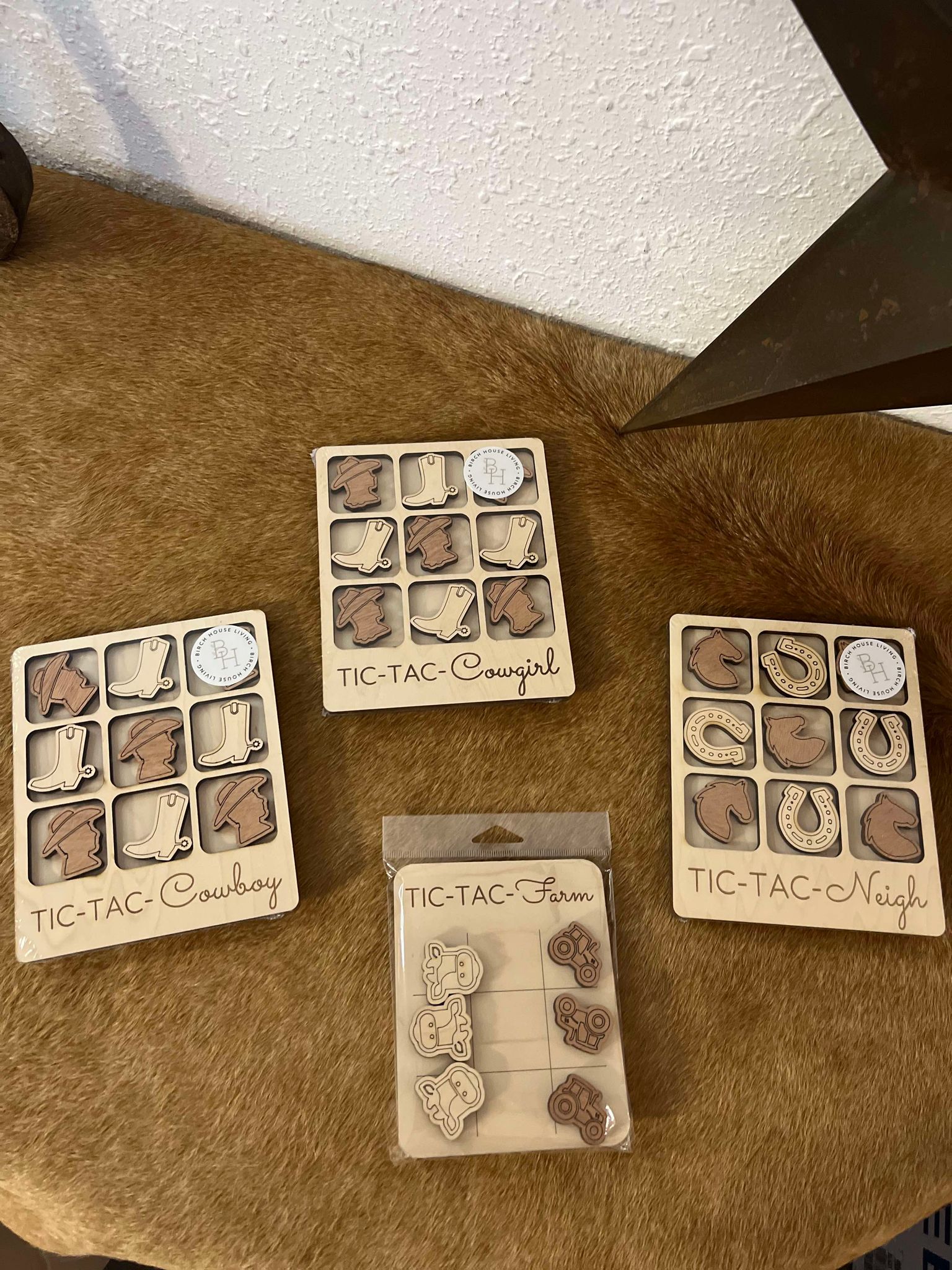 Kids Tic-Tac-Toe Boards-Toys-Birch House Living-Lucky J Boots & More, Women's, Men's, & Kids Western Store Located in Carthage, MO