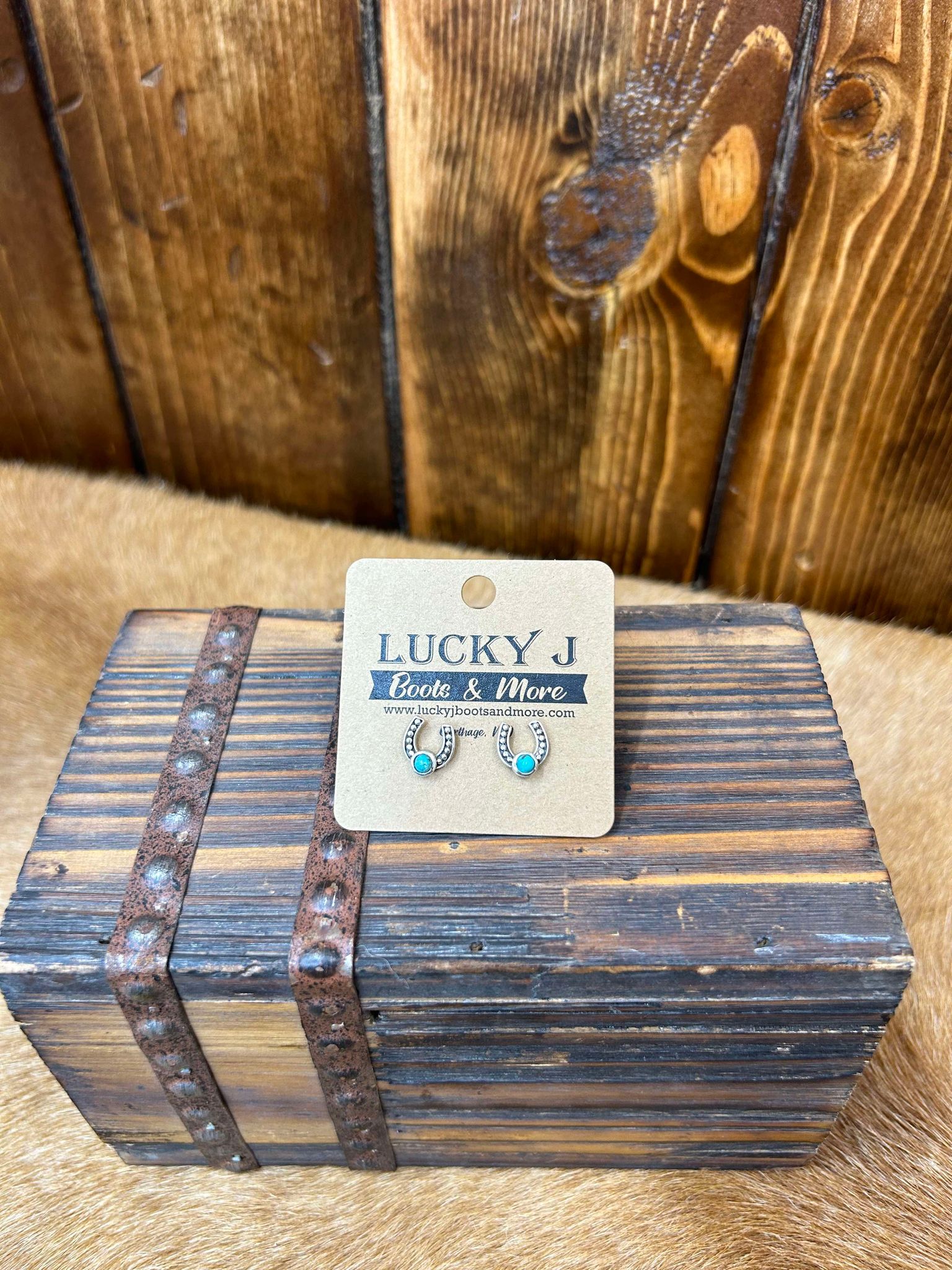 Junie Earrings-Earrings-LJ Turquoise-Lucky J Boots & More, Women's, Men's, & Kids Western Store Located in Carthage, MO