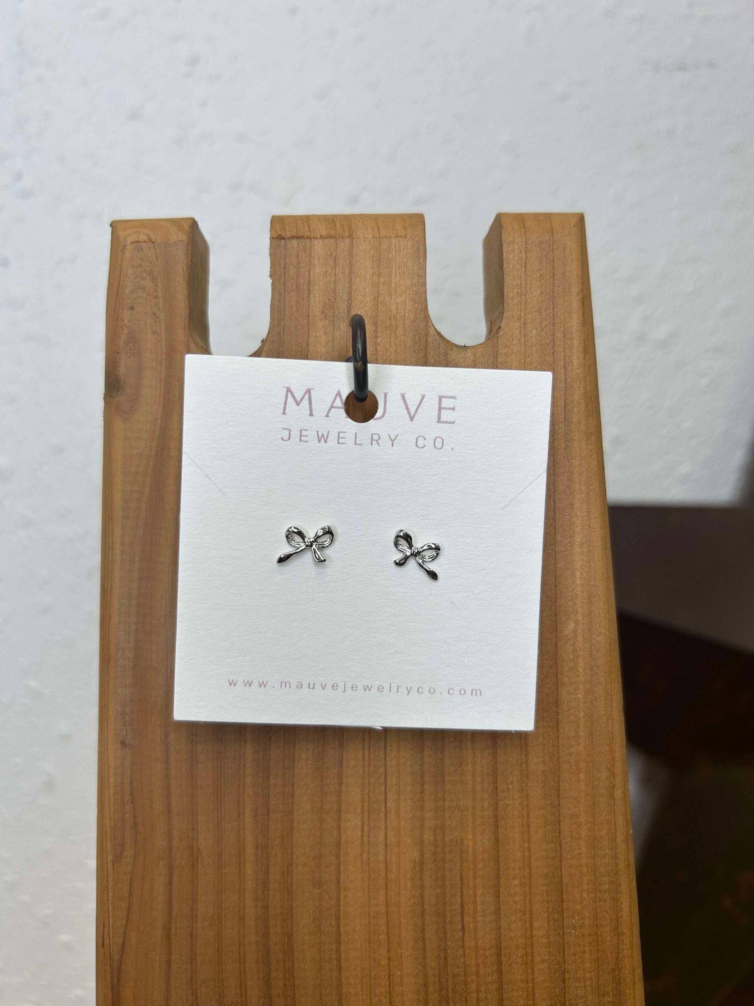 Ella Bow Stud Earrings-Earrings-Mauve Jewelry Co.-Lucky J Boots & More, Women's, Men's, & Kids Western Store Located in Carthage, MO