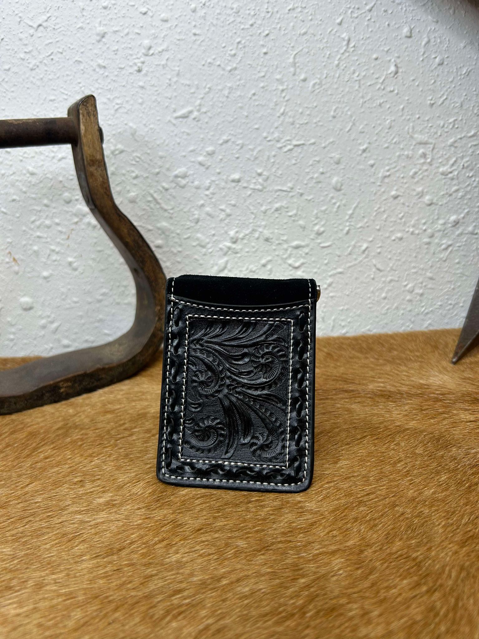 Nocona Black Roughout Wallets-Wallets-M & F Western Products-Lucky J Boots & More, Women's, Men's, & Kids Western Store Located in Carthage, MO