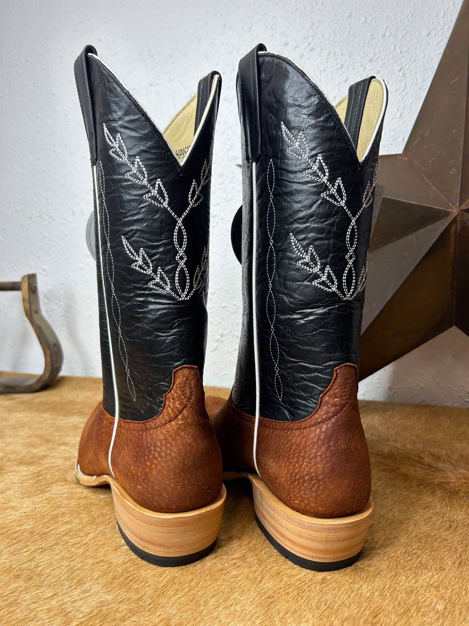 Men's Horse Power Peanut Carpincho & Black Texas Boots-Men's Boots-Horse Power-Lucky J Boots & More, Women's, Men's, & Kids Western Store Located in Carthage, MO