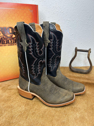Men's Rios of Mercedes Antique Saddle Safari Giraffe Boot-Men's Boots-Rios of Mercedes-Lucky J Boots & More, Women's, Men's, & Kids Western Store Located in Carthage, MO