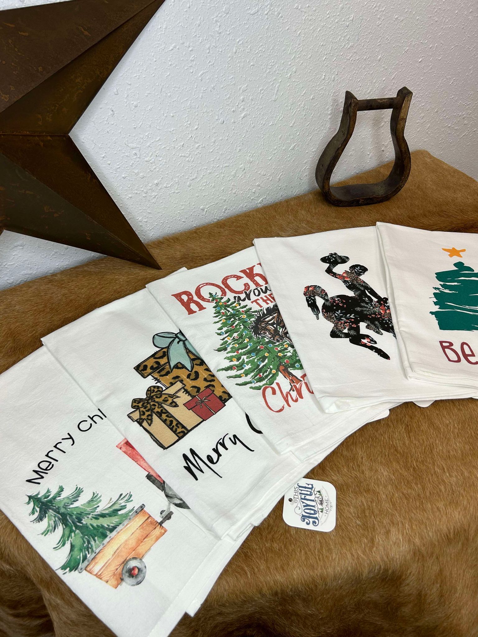 Festive Tea Towels-Tea Towels-This Joyful Home-Lucky J Boots & More, Women's, Men's, & Kids Western Store Located in Carthage, MO