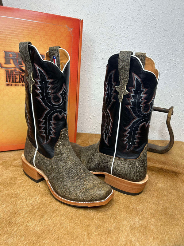 Men's Rios of Mercedes Antique Saddle Safari Giraffe Boots-Men's Boots-Rios of Mercedes-Lucky J Boots & More, Women's, Men's, & Kids Western Store Located in Carthage, MO