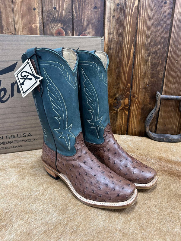 Men's Fenoglio Kango Tobacco Bruciato Ostrich & Boulder Mediterranean Boots-Men's Boots-Fenoglio Boots-Lucky J Boots & More, Women's, Men's, & Kids Western Store Located in Carthage, MO